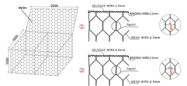 Mur tissé de Mesh Wire Gabion Basket Retaining, aperçu gratuit 0 de mur de roche de Gabion